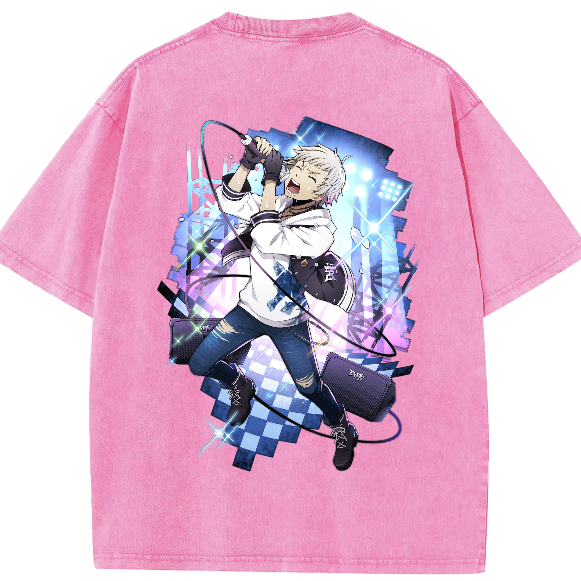 （画像用） 文豪ストレイドッグス Bungo Stray Dogs 綿100% ヴィンテージ風 半袖Tシャツ（背面プリント）